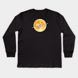 Piper Warrior Full Moon Kids Long Sleeve T-Shirt